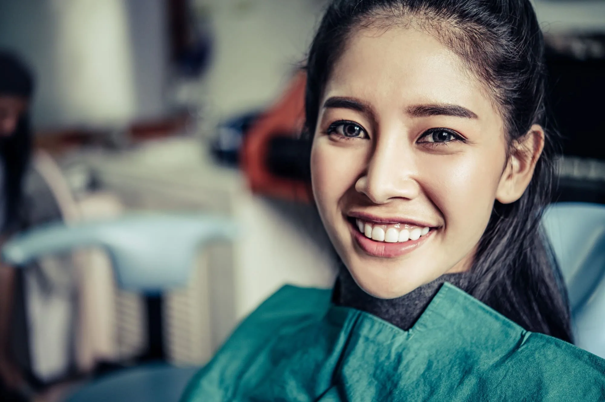 Dentist performing smile makeover procedure