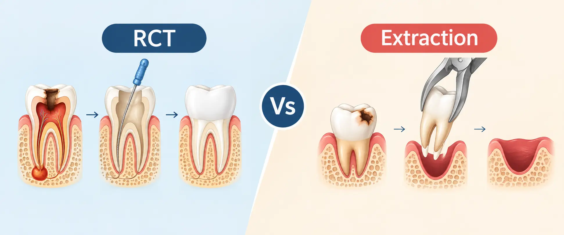 Root Canal Treatment vs Tooth Extraction: Which Is the Right Option?