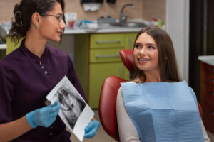 dentist-patient consultation