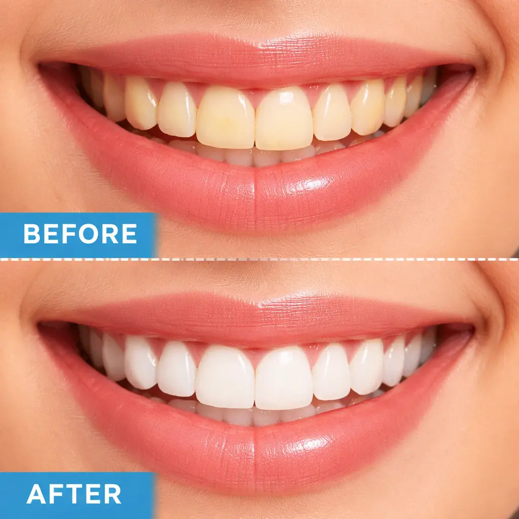 Before After Teeth Whitening in Nepal